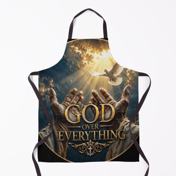 Item preview, God Over Everything Christian Cross Artwork designed and sold by Faith & Grace design .