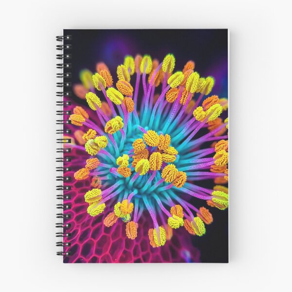 Item preview, Vibrant Neon Macro Flower Stamens Art designed and sold by Apex_Visuals.