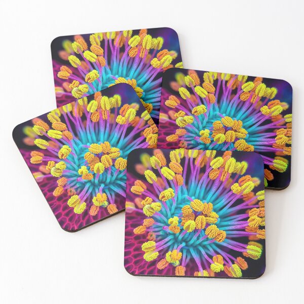 Item preview, Vibrant Neon Macro Flower Stamens Art designed and sold by Apex_Visuals.
