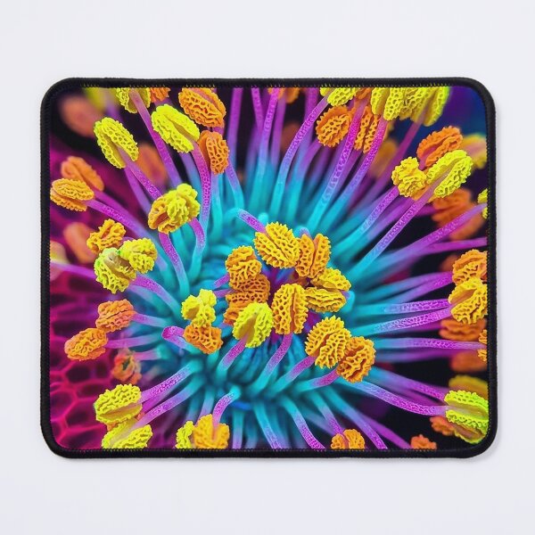 Item preview, Vibrant Neon Macro Flower Stamens Art designed and sold by Apex_Visuals.