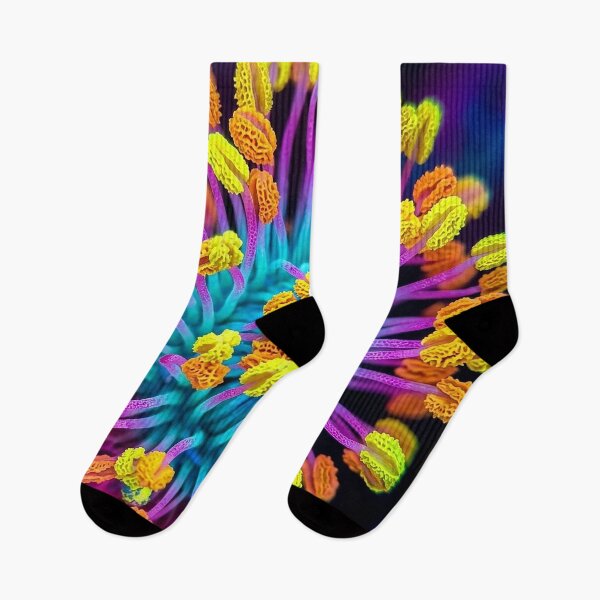 Item preview, Vibrant Neon Macro Flower Stamens Art designed and sold by Apex_Visuals.