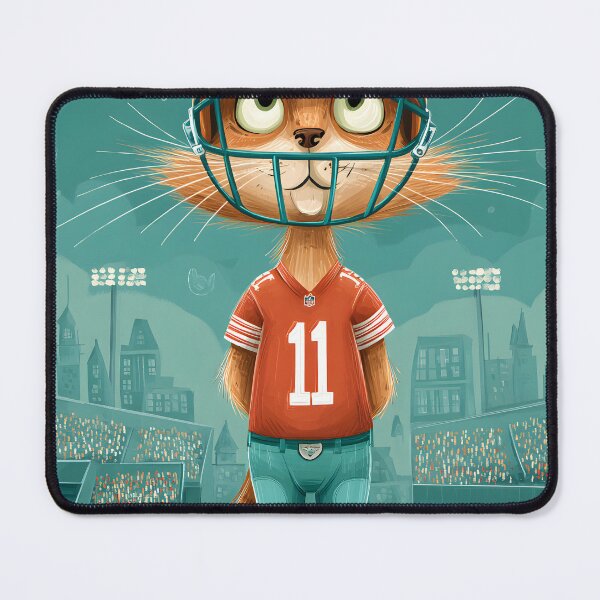 Item preview, Cat in Football Gear designed and sold by Artessie.