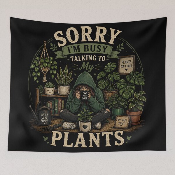 Item preview, Sorry I'm Busy Talking To Plants designed and sold by RetroPlus.