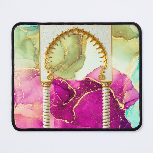 Item preview, Colorful Abstract Design with Gold Architectural Elements designed and sold by behappyandrelax.