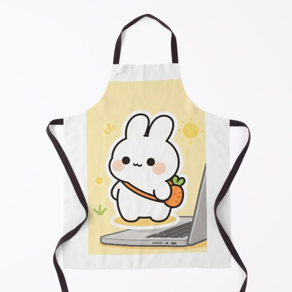 Item preview, Lindo conejito Kawaii con bolsa de zanahoria | Adorable dibujo animado de conejo | Regalo para amantes de los conejos designed and sold by Flownow.