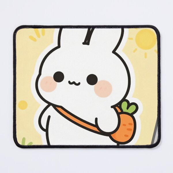 Item preview, Cute Kawaii Bunny with Carrot Bag | Adorable Rabbit Cartoon | Bunny Lover Gift designed and sold by Flownow.