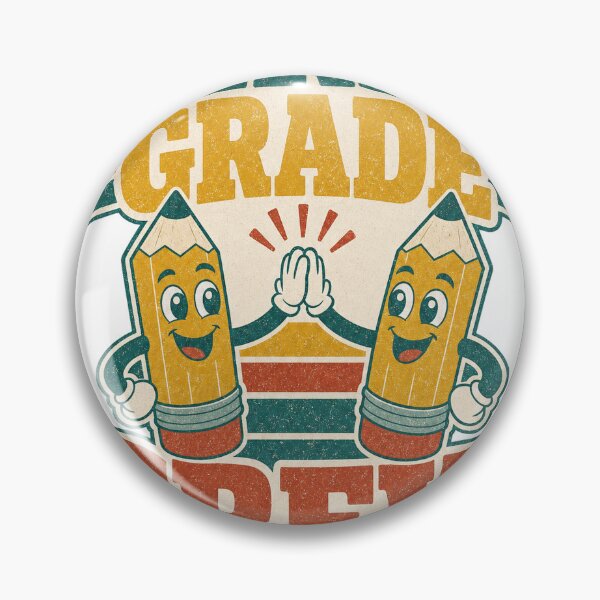 Item preview, First Grade Crew - Retro Back to School Illustration designed and sold by VisualArtsOasis.