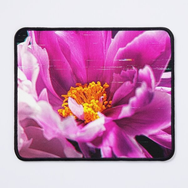 Item preview, Glitch Aesthetic Pink Flower Digital Art designed and sold by Apex_Visuals.