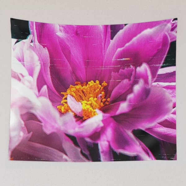 Item preview, Glitch Aesthetic Pink Flower Digital Art designed and sold by Apex_Visuals.