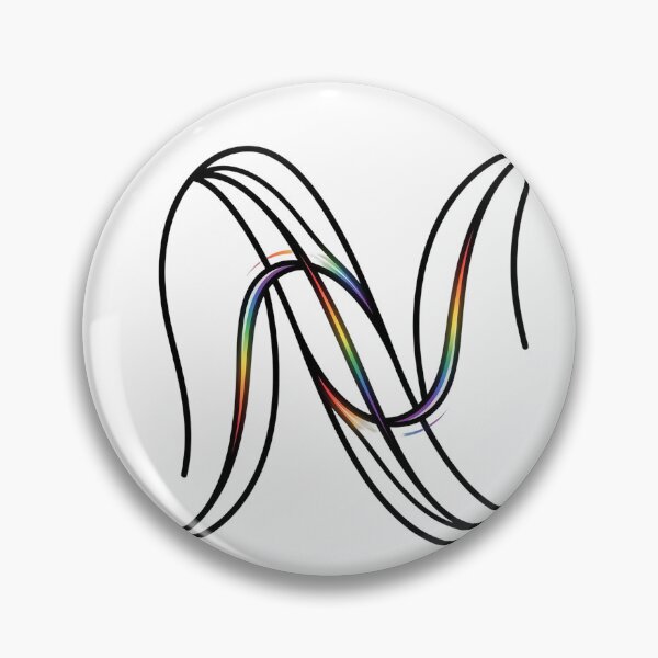 Item preview, Elegant Rainbow Letter "N": Minimalist Pride Monogram designed and sold by RefiniCoPOD.