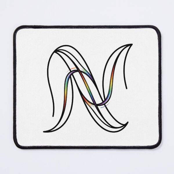 Item preview, Elegant Rainbow Letter "N": Minimalist Pride Monogram designed and sold by RefiniCoPOD.