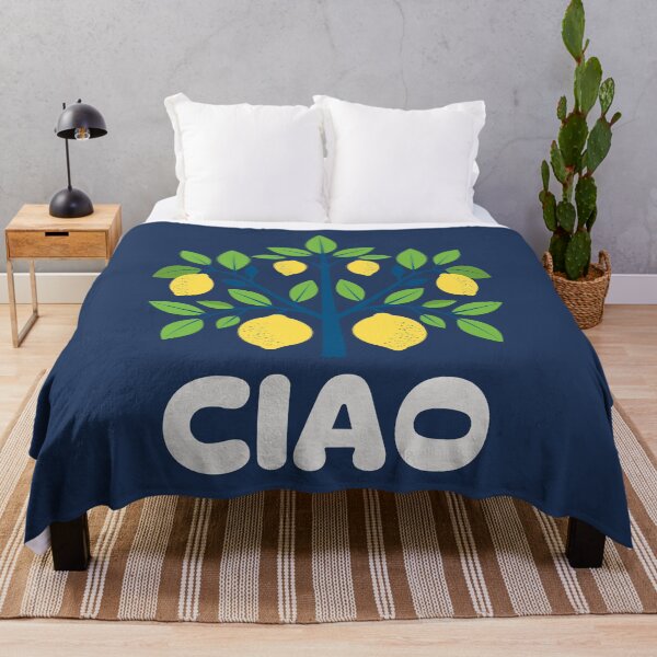 Item preview, Lemon Tree with Ciao - Italian Summer Citrus Design designed and sold by YourHue.