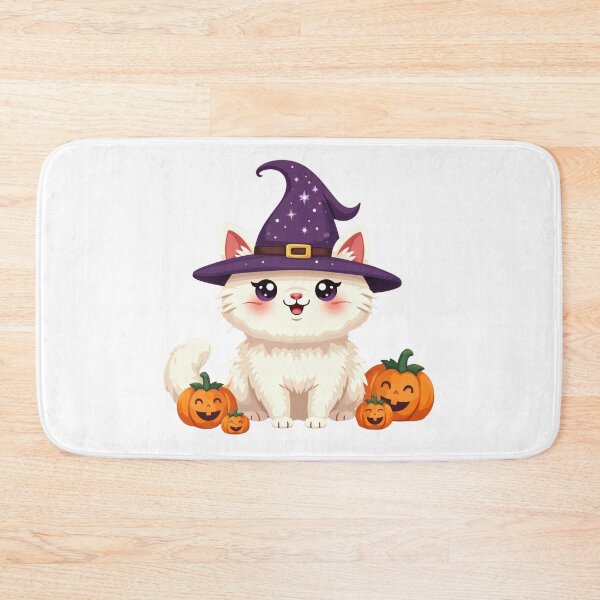 Item preview, Cute Halloween Witch Cat | Adorable Kawaii Black Kitten | Spooky Cute Animal Art designed and sold by Flownow.