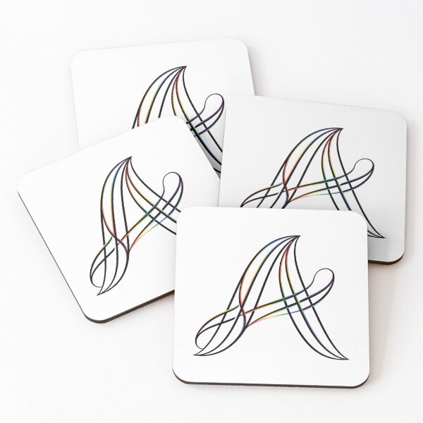 Item preview, Elegant Rainbow Letter "A": Minimalist Pride Monogram designed and sold by RefiniCoPOD.