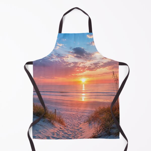 Item preview, Peaceful Beach Sunset Through Coastal Dunes – Serene Ocean Landscape Photography designed and sold by Wild Bloom Paws.