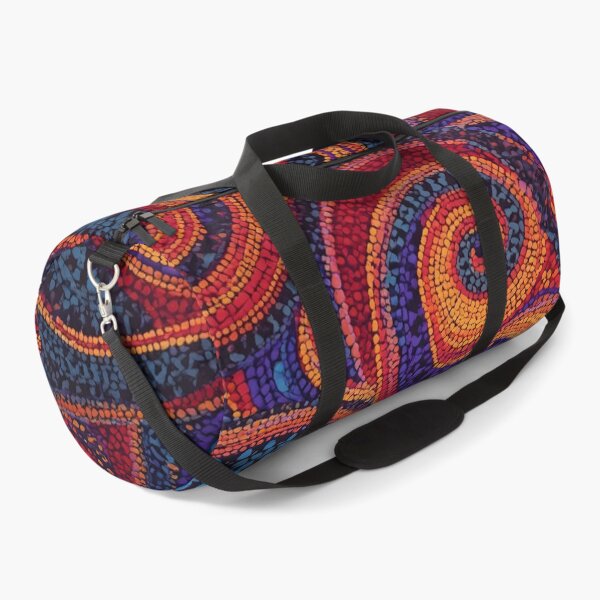 Item preview, Aboriginal Inspired Dot Art - Ornamental Red Sapphire Orange Curls Pattern designed and sold by GrinGalore.