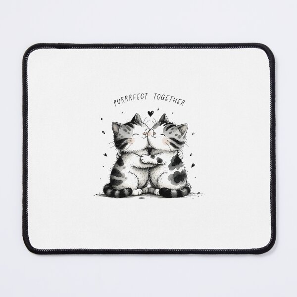 Item preview, Cute Cats Hugging – Sweet Cat Love Illustration designed and sold by Rosaliartbook.