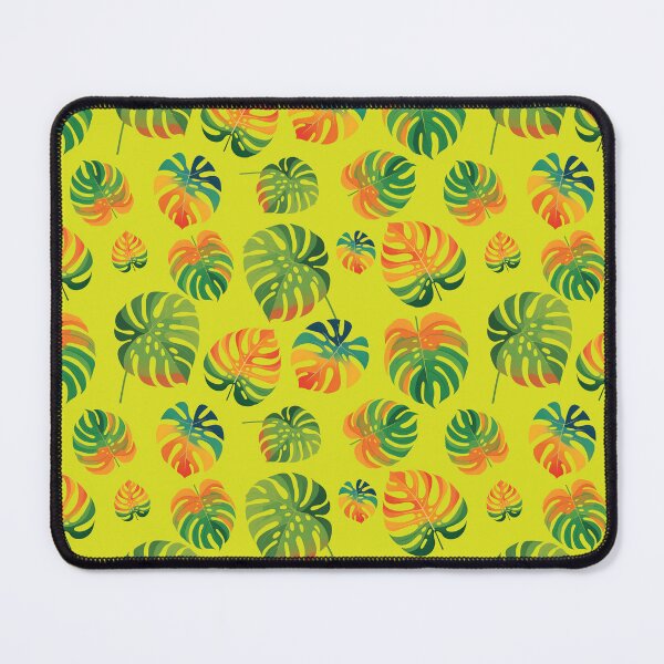 Item preview, Tropical monstera leaves in vibrant shades. Seamless botanical pattern designed and sold by AlicinaM.