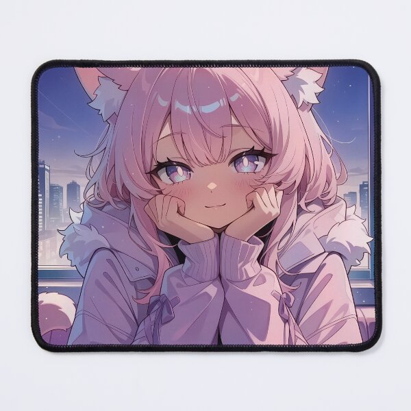 Item preview, Cute Neko Anime Girl Night City View designed and sold by Myanimegirlshop.
