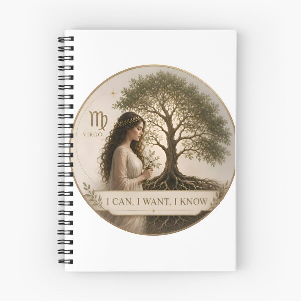 Item preview, Virgo I Can I Want I Know Tree Of Life Zodiac Art designed and sold by Zodiac Celestial Art.