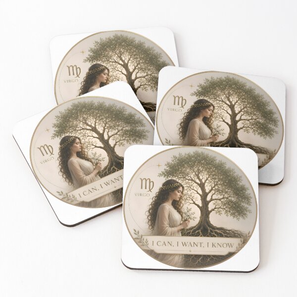 Item preview, Virgo I Can I Want I Know Tree Of Life Zodiac Art designed and sold by Zodiac Celestial Art.
