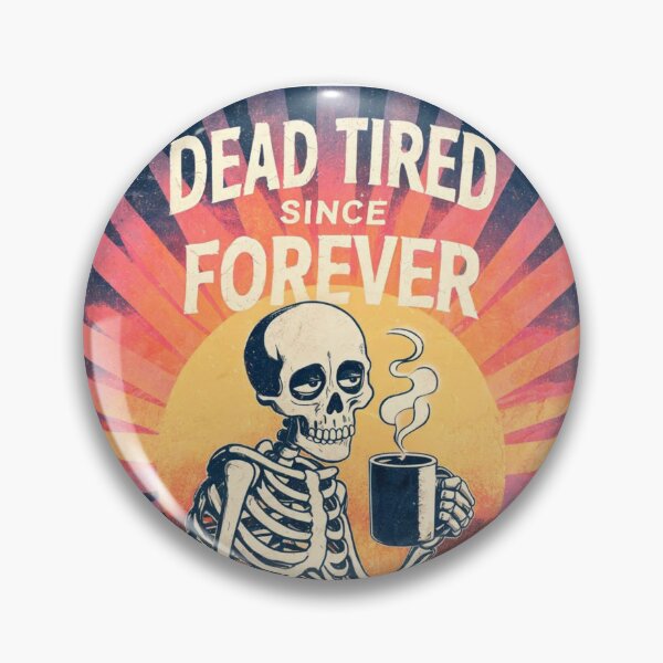 Item preview, Dead Tired Since Forever Skeleton Coffee Vintage T-Shirt Design designed and sold by Evv_u.