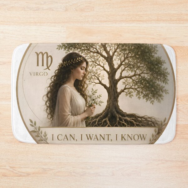 Item preview, Virgo I Can I Want I Know Tree Of Life Zodiac Art designed and sold by Zodiac Celestial Art.