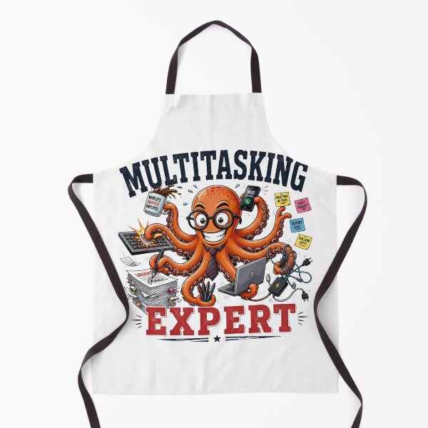 Item preview, Multitasking Expert Octopus Funny Office Burnout T-Shirt designed and sold by Cavalier-org.