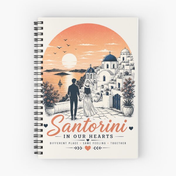 Item preview, Santorini In Our Hearts Love Finds The Way designed and sold by BagFactoryUK.