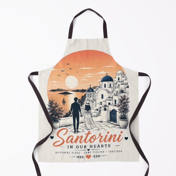 Item preview, Santorini In Our Hearts Love Finds The Way designed and sold by BagFactoryUK.