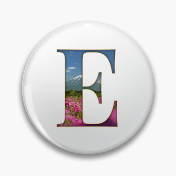 Item preview, Mount Fuji Spring Flowers Letter E designed and sold by InakaLifePhoto.