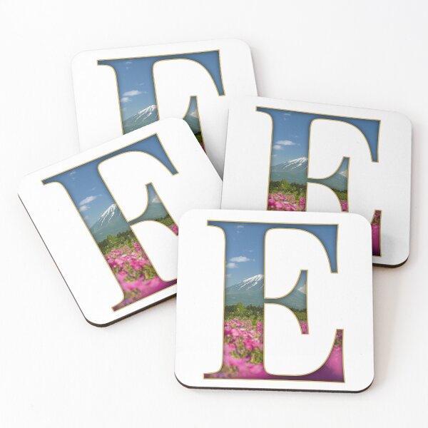 Item preview, Flores de primavera del Monte Fuji Letra E designed and sold by InakaLifePhoto.