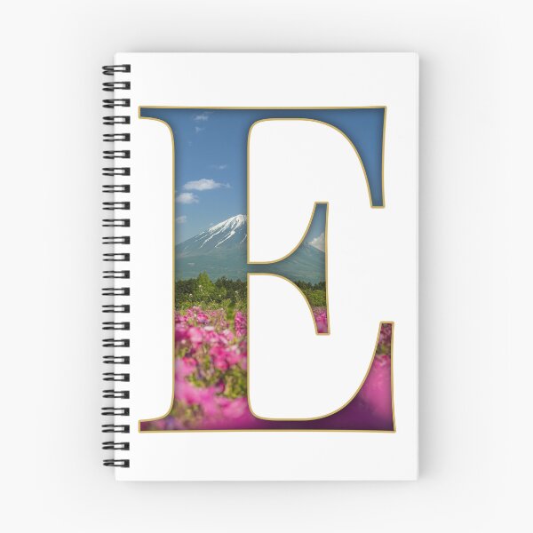 Item preview, Mount Fuji Spring Flowers Letter E designed and sold by InakaLifePhoto.