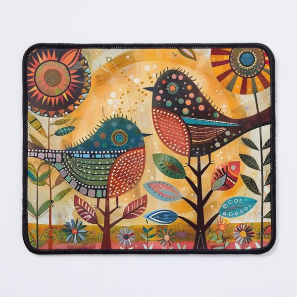 Item preview, Naive art bird couple designed and sold by IvaiAna.