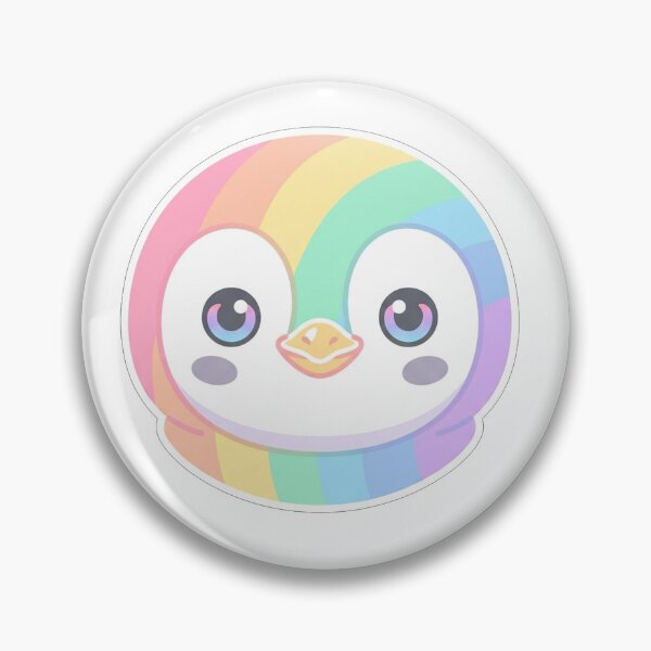 Item preview, Rainbow Pastel Penguin Face designed and sold by Owcomm.