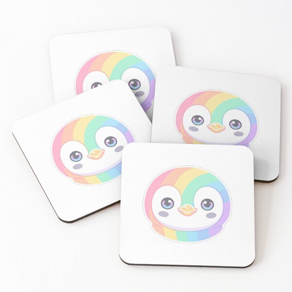 Item preview, Rainbow Pastel Penguin Face designed and sold by Owcomm.