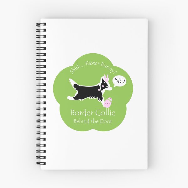 Item preview, Funny Border Collie Easter Bunny Behind the Door Green Base designed and sold by Na7nasColorShop.