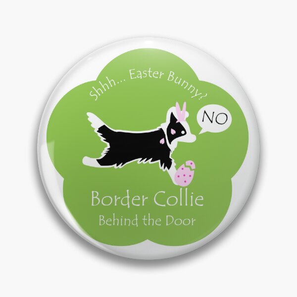 Item preview, Funny Border Collie Easter Bunny Behind the Door Green Base designed and sold by Na7nasColorShop.