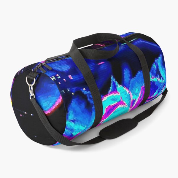 Item preview, Neon Blue Glitch Aesthetic Floral Art designed and sold by Apex_Visuals.