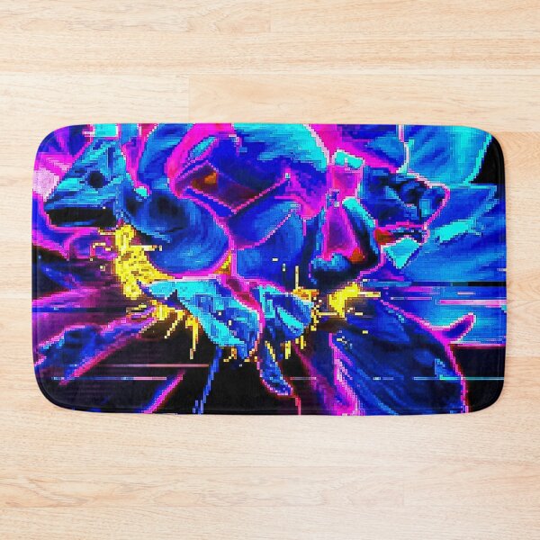Item preview, Neon Blue Glitch Aesthetic Floral Art designed and sold by Apex_Visuals.
