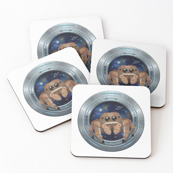 Item preview, Adorable Jumping Spider Spaceship Galaxy Window Illusion designed and sold by Arc2020.