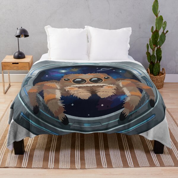 Item preview, Adorable Jumping Spider Spaceship Galaxy Window Illusion designed and sold by ArcApparel2020.