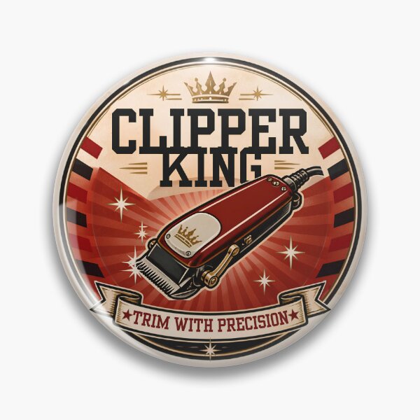 Item preview, Clipper King Trim With Precision Vintage Barber Emblem designed and sold by Barber MD Culture.