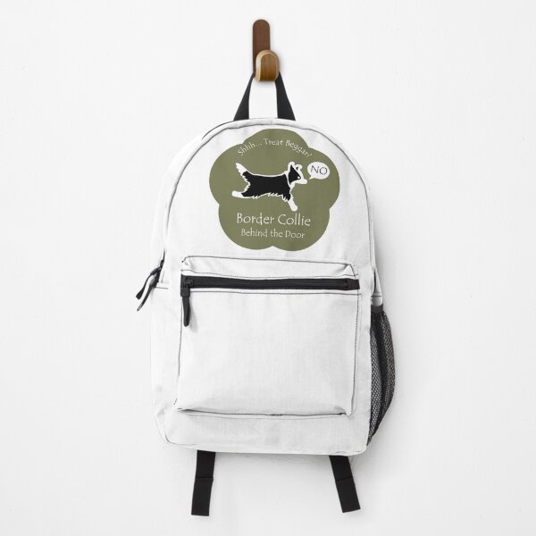 Item preview, Funny Border Collie Treat Beggar Behind the Door Khaki Base designed and sold by Na7nasColorShop.