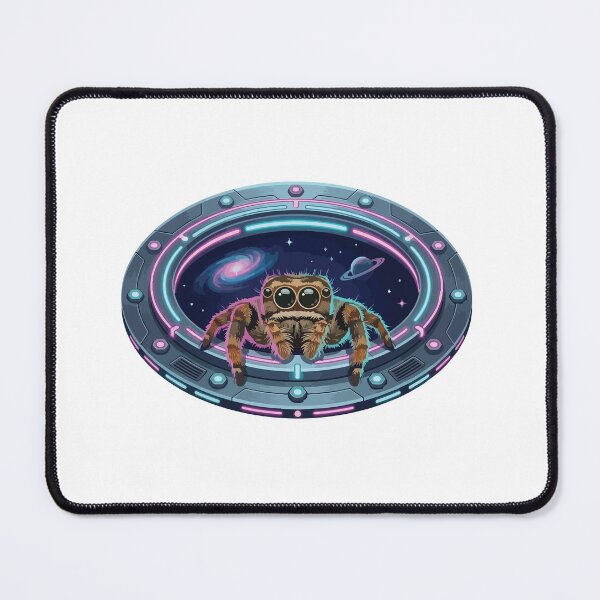 Item preview, Cyberpunk Jumping Spider Neon Space Station Window designed and sold by Arc2020.