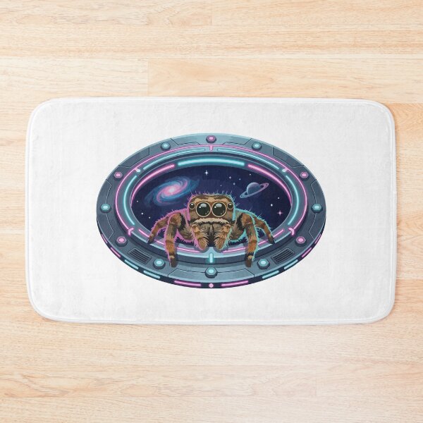 Item preview, Cyberpunk Jumping Spider Neon Space Station Window designed and sold by Arc2020.