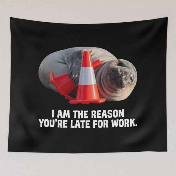 Item preview, Neil The Seal The Reason You Are Late For Work Funny Seal Meme designed and sold by mareix.