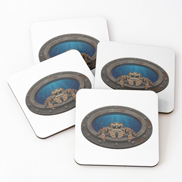 Item preview, Curious Jumping Spider Rusty Shipwreck Porthole Art designed and sold by Arc2020.