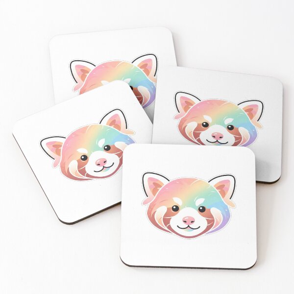 Item preview, Pastel Rainbow Red Panda Face designed and sold by Owcomm.
