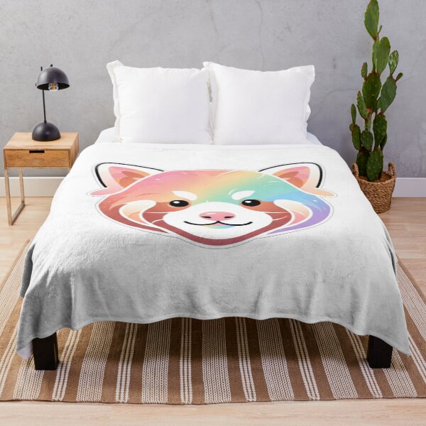 Item preview, Pastel Rainbow Red Panda Face designed and sold by Owcomm.